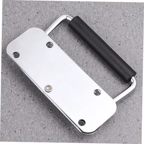 Kickass Two Pack Folding Spring Loaded Case Handle Heavy Duty Industrial Cabinet Pull For Suitcases Toolboxes And Luggage Trunks Secure Grip Hardware Design