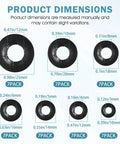 Product dimensions for Heavy Duty Internal Tooth Star Lock Washer Kit For Quick One Way Locking On Axles 49 Piece Set With Oiled Phosphate Finish
