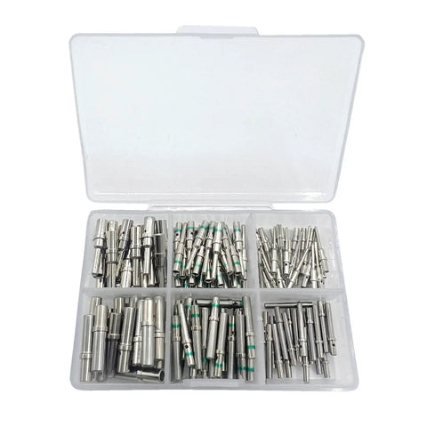 Pro Grade DT Series Solid Contact Pins And Sockets Kit For Wiring Harnesses Size 12 16 20 Male Terminals in case