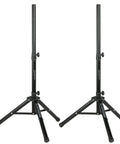 Two heavy duty tripod stands for All In One 10 Inch Powered DJ Speaker Pair With 1000W Peak Power Party Ready Pro Bass Amplified PA System