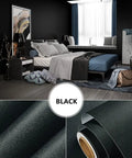 Room with Thick Black Peel And Stick Wallpaper Self Adhesive Wall Covering For Bathrooms And Kitchens 17.51 In By 400 In