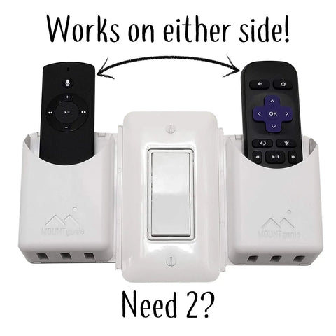 No-Screwups Remote Control Holder Wall Mount Installs In Seconds With No Damaging Screws Or Tape Keeps TV Ceiling Fan And Roku Remotes Right By The Light Switch For Quick Hassle-Free Remote Organization