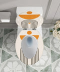 Elongated Toilet Seat Resin Bathroom with modern design and adjustable hinges, fitting most standard toilets. Size 14.5" x 18.5".