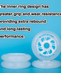 Grippy Go-To Inline Skate Wheel Replacement Pack 100mm 110mm 24mm Wide 78A Hardness Outdoor Indoor Roller Skating Wheels For Easy Glide