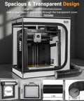 Beefed Up 3D Printer Enclosure With Built In Ventilation Kit Fireproof And Dustproof Noise Reducing Protective Cover inside view