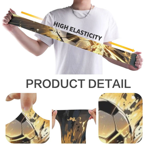 Beat The Summer Heat With These Fly Cooling Arm Sleeves Ultra Soft Ice Silk Fabric Keeps You Chilling During Running Golf Or Cycling Two Pack High elasticity demonstration on arm sleeves.