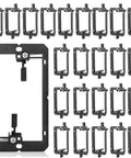 25 Pack Low Voltage Mounting Brackets For Drywall Pass Through Wall Plates With Dual Rings in black for home theater cable management.