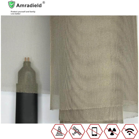 Faraday Shielding Mesh Window Fabric With Nickel Copper Conductive Grid That Blocks EM Transparent Clear Gauze Tulle For Real World Shielding