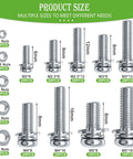 Tough As Nails 800 Piece Metric Bolt And Nut Assortment Kit With M2 M3 M4 M5 Pan Head Machine Screws And Flat Washers product size chart
