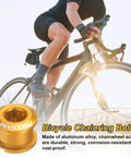 Five Pack M8 Aluminum Chainring Bolts For Road And MTB Bikes Lightweight Crankset Nuts And Chainring Screws In Yellow Durable Alloy