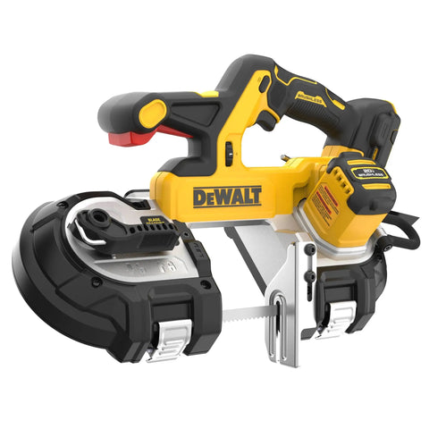Beefy 20V Max XR Dual Trigger Mid Size Bandsaw Tool Only For Tough Cuts, 3-3/8 Inch Capacity, 35-3/8 Inch Blade, side view
