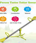 Swivel Teeter Totter Seesaw For Kids Outdoor Play Set With 360 Degree Rotation Indoor Outdoor Toddler Seesaw Backyard Playground Equipment Gift.