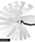 16-piece 29 Degree Acme Screw Pitch Gauge Set with laser engraved scale for measuring internal and external threads.