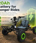 Off Road Electric Go Kart For Teens And Adults With 48V 2000W Brushless Motor Peak 2500W with 20Ah battery display