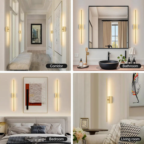 Dope Battery Operated Wall Sconce Set Of Two With Remote Control, Dimmable LED Sconces in hallway, bathroom, bedroom, living room.