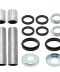 Swing Arm Bearing Seal Collar Kit For ATV TRX450R TRX450ER 2004 Through 2014 With Beefed Up Needle Bearings And Durable Rubber Seals OEM Numbers 52141 HP1 000 91071 MA0 003 91254 KS6 003, bearings and seals laid out