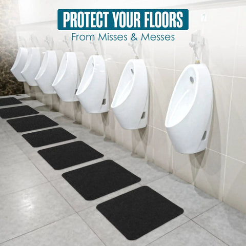 Disposable Urinal Mats for Mens Restroom Use, Large 17.25 By 20.5 Inch Floor Pads, Odor Control, arranged by urinals