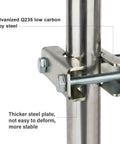 Two Sets Beefy Mast-To-Mast Clamp Bracket Kit With V Jaw Blocks For 1 To 2.5 Inch OD Poles Heavy Duty Mounting Hardware For Ham TV Antennas Security Cameras Weather Stations, galvanized Q235 steel