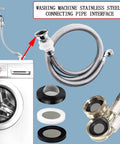 58-piece shower head hose filter screens and gaskets kit with braided hose and faucet fittings for 1/2–3/4 inch plumbing