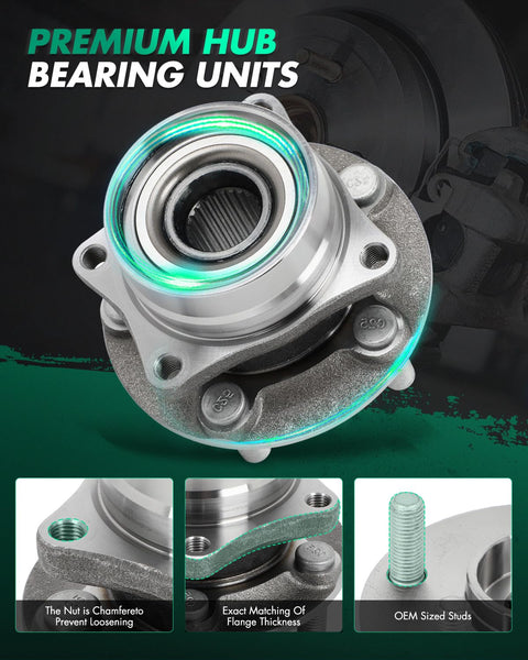 Two Front Wheel Bearing And Hub Assembly For Toyota Prius 2004 2005 2006 2007 2008 2009 5 Lug 1.5L Front Wheel Hub Replacement Kit