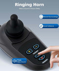 24V DC Wheelchair Joystick Controller with Brake, 360 Degree Free Steering for Electric Mobility Wheelchairs, WB5003