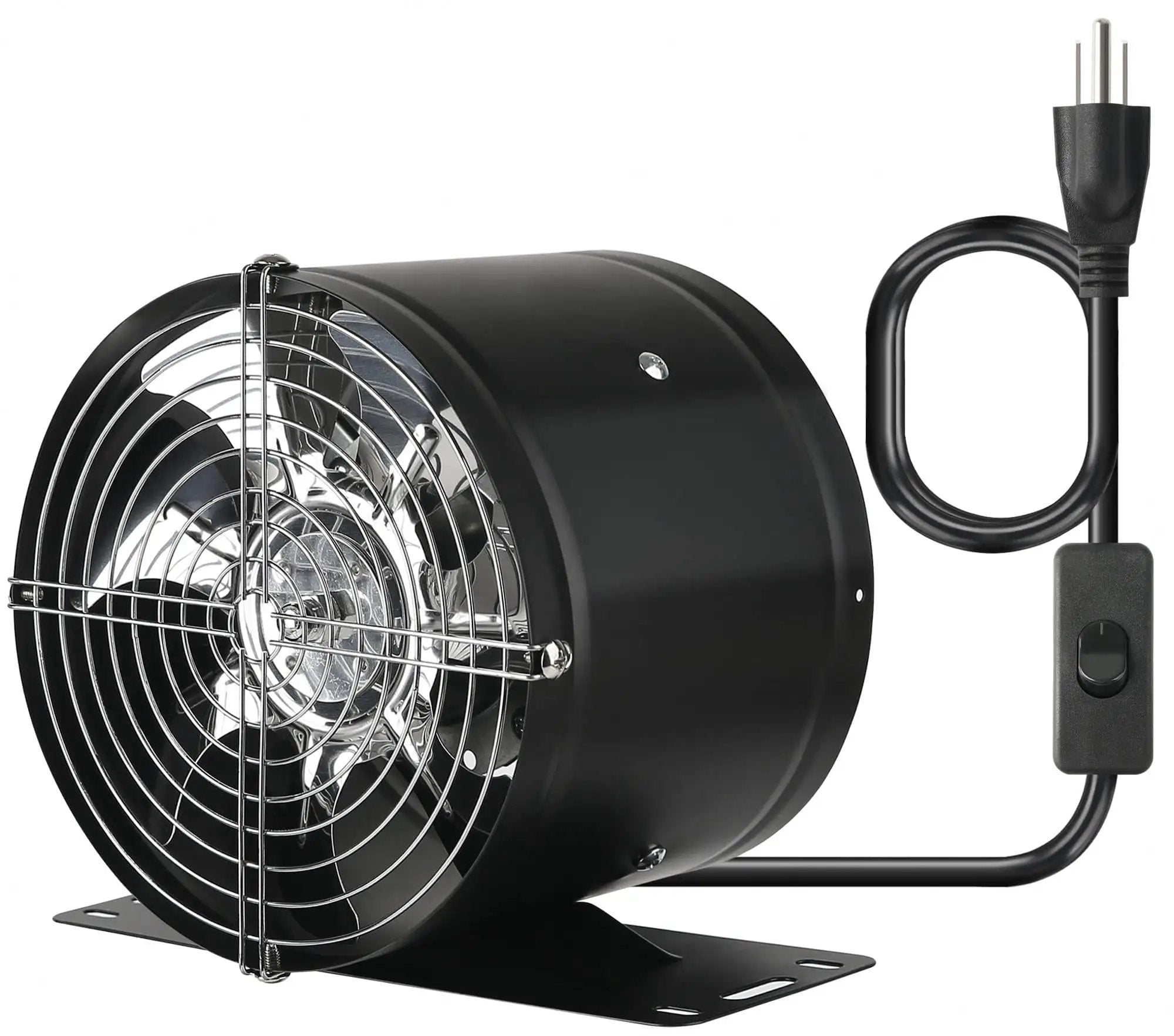 8 Inch Inline Duct Fan With Switch, Low Noise High Airflow