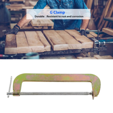 Heavy Duty C Clamp G Clamp For Woodworking And Welding Projects Built Tough Hand Grip Holder Carpenter Tool 12 Inch Steel Screw Clamp For clamping wood planks