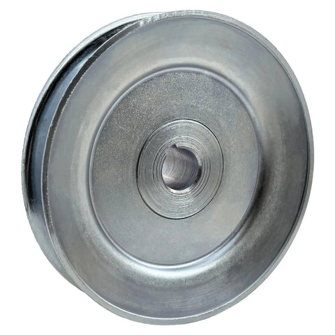 Single Groove V Belt Pulley 4.5 Inch Diameter Five Eighth Inch Bore Heavy Duty Motor Pulley Carbon Steel 1020 Zinc Plated