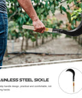Long Handled Weeding Tool With Semi Circular Steel Blade For Lawn Garden And Farm Clearing Manual Mowing Tool