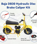 Must Have Mini Bike Hydraulic Brake Kit With Master Cylinder And Throttle Cable Assembly For Baja Doodle Bug DB30