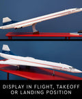 Iconic Concorde Model Aircraft Building Kit For Adults With Realistic Details And Functional Pieces on display stand