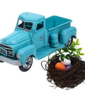 Totally Farmhouse Easter Truck With Eggs Mini Diecast Vintage Pickup Decor, metal, 6.56x2.95x2.59 in, with nest and eggs