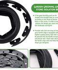 Flexible Lawn And Garden Edging Border 1.5 Inch By 16 Foot Black Reinforced Plastic Grass Border For Flower Beds And Outdoor Pavement Easy Install With Fifteen Durable Securing Pegs Included Game Changer For Your Yard product with pegs shown.