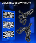 Beast Heavy-Duty Universal Front Wheel Hub Puller Set For Three Point Seven Five To Four Point Five Inch Hubs and Axles displayed with 4-6 lug compatibility