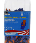 Twister Proflex Mini 30 643J Orange Blue Wire Connector Jar Of 500 Compact Twist On Wire Nuts For 22 To 12 AWG With Comfort SureGrip And Flexible Skirt For Tight Electrical Boxes, jar of 500 blue and orange connectors