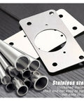 Stainless steel components from Rotating Concealed Cabinet Hinges Set 2 To 10 Pieces Stainless Steel Mounting Fixings For Hidden Doors