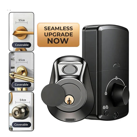 Next Level Smart Electronic Deadbolt Lock Providing Zero Drama Keyless Access With Lightning Biometric Scan and Remote Tap Control for Rock Solid Home Fortress Setup That Works Like Magic, showing secure locking features.