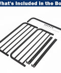 Foldable Double Towel Rack With Towel Bar And 5 Hooks Space Aluminum Wall Mount Shelf For Bathroom And Kitchen components