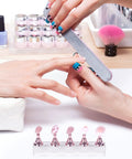 Two Sets Pink Nail Practice Stands With Magnetic Display Bases And Acrylic Nail Holders For Press Ons Includes Double Sided Tape
