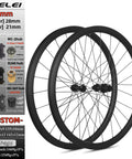 Road Ready Carbon Clincher Disc Wheelset For 700c Road Bikes Tubeless Compatible 32mm Rim Depth 24H Front And 24H Rear Spokes