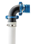 Dust Right Schedule 40 PVC Adapter for 2 Inch PVC to Two and a Half Inch Shop Vac Hose Fittings with secure clamp connection