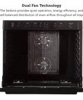 No Sweat Electric Food Dehydrator With Digital Temperature Control And Smart Timer showing dual fans and digital controls for efficient drying.