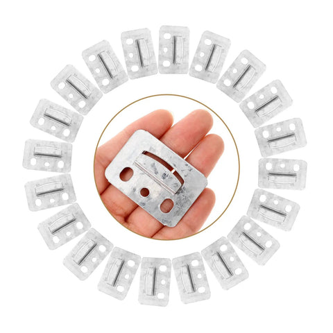 Heavy Duty Wall Panel Clamps 100 Piece Set Killer Grip Mounting Brackets For PVC Sheets And Drywall in hand, showing thick steel design.
