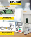 3KW 220V Variable Frequency Drive VFD For 1 Or 3 Phase Input And 3 Phase Output, showing wiring and control panel