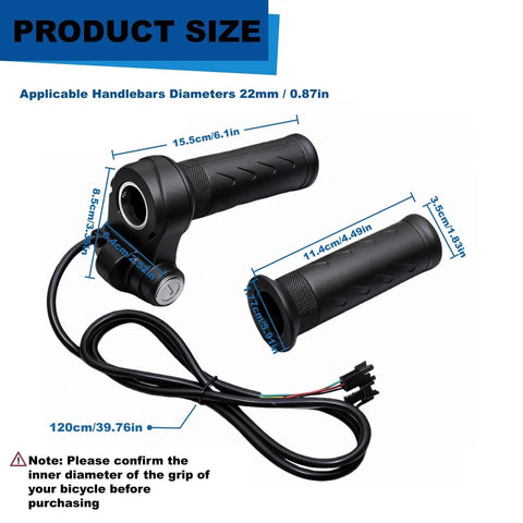 Full Twist Throttle For Q20 And Q20 Pro Lite Ebikes 3 Pin Universal Waterproof Throttle With 2 Keys Plug And Play Upgrade size chart