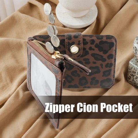 Streamlined Rfid Blocking Keychain Wallet With Genuine Leather Wrist Strap showing a zipper coin pocket and card holder.