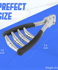 Starting Clamp For Tennis And Badminton Stringing With Four Springs Beefy Zinc Alloy Body And Spring Steel Clamp For Secure Racquet Threading Durable Stringer Tool Built For Pro And Amateur Stringers EVKILI, dimensions shown