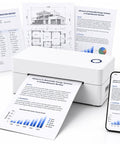 Zero Hassle Bluetooth Thermal Label Printer And Wireless Shipping Label Maker For Business printing documents with wireless phone connection.