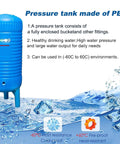 Vertical Pressure Water Storage Tank 150L Large Capacity With Fittings For Home Farm Park School Durable PE Design Ultra High Pressure Safety Valve Built Tough Rugged.