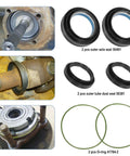 Ford Super Duty Front Axle Seals Kit With Outer Dust Seal Inner Tube Seal Needle Bearing Snap Ring And Thrust Washer For Dana 50 60 Front Axle On Excursion F250 F350 F450 1998 2004 showing components